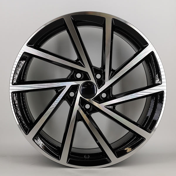 19x8" Volkswagen Spielberg Style Alloy Wheels Black Machined