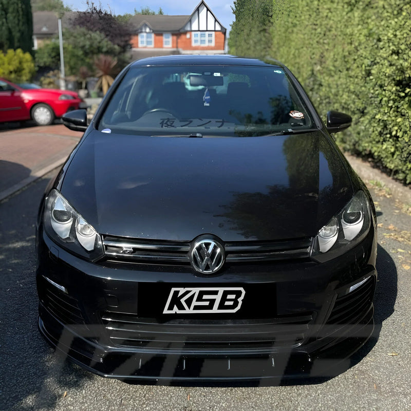 VW GOLF MK6 R SIDE SKIRTS EXTENSIONS . GLOSS BLACK ABS