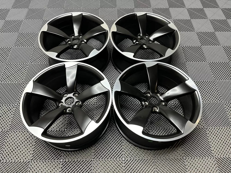 19" TTRS RS3 Style Alloy Wheels Satin Black Polished | OMI Wheels