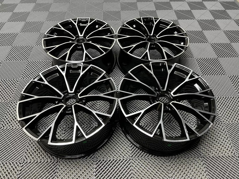 19" VW Golf R Warmenau Style Alloy Wheels Gloss Black Machined | OMI Wheels