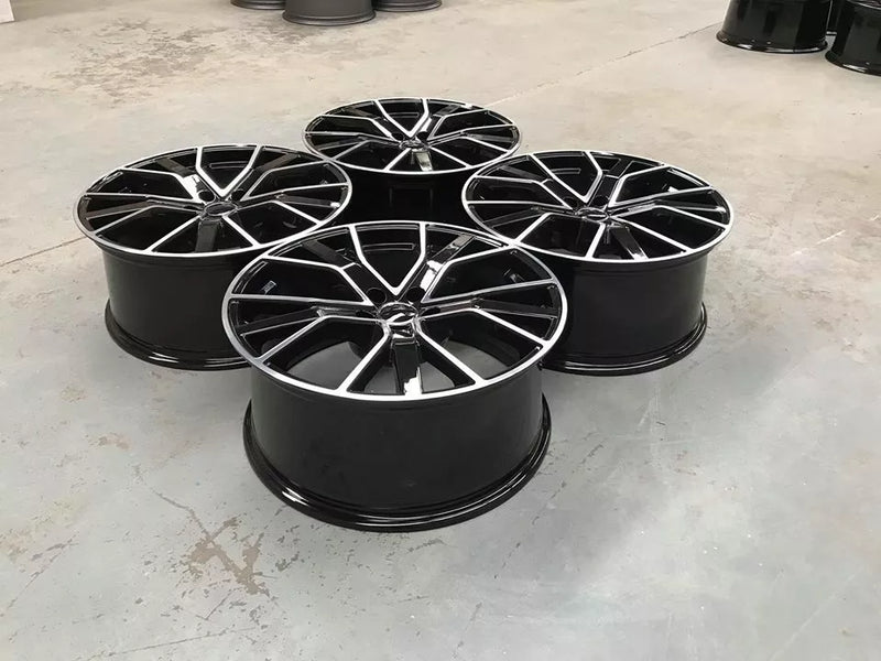 20" RS6 Performance Style Alloy Wheels Black Machined | OMI Wheels