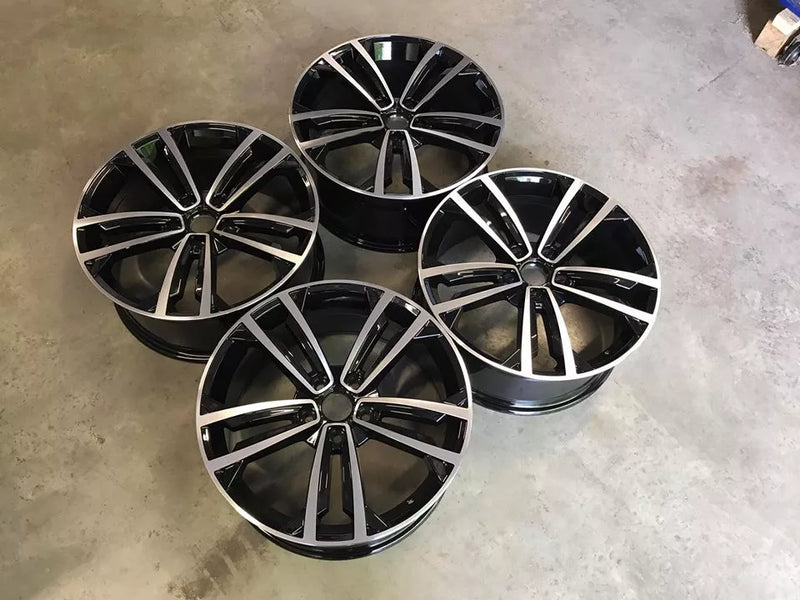 19" GTD Seville Style Alloy Wheels Gloss Black Polished | OMI Wheels