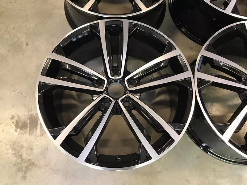 19" GTD Seville Style Alloy Wheels Gloss Black Polished | OMI Wheels