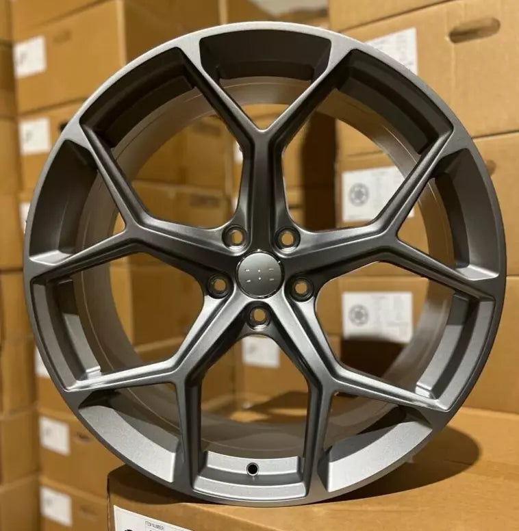 18" RS6 C8 Performance Style Alloy Wheels - Gunmetal | VW Golf, Caddy, Audi