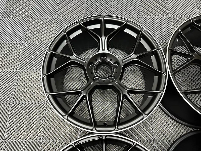 18" AMG GT Style Alloy Wheels – Black polished Lip | OMI Wheels