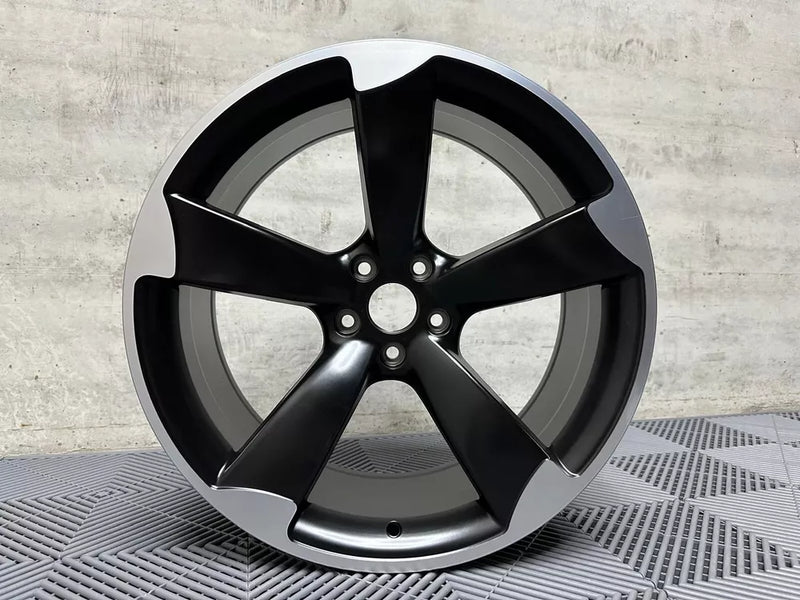 19" TTRS RS3 Style Alloy Wheels Satin Black Polished | OMI Wheels