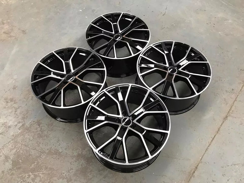 20" RS6 Performance Style Alloy Wheels Black Machined | OMI Wheels