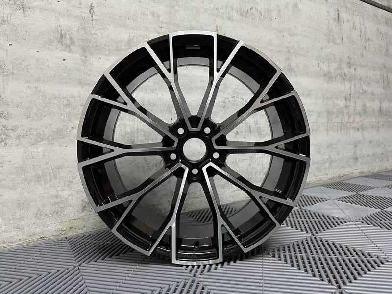 19" VW Golf R Warmenau Style Alloy Wheels Gloss Black Machined | OMI Wheels