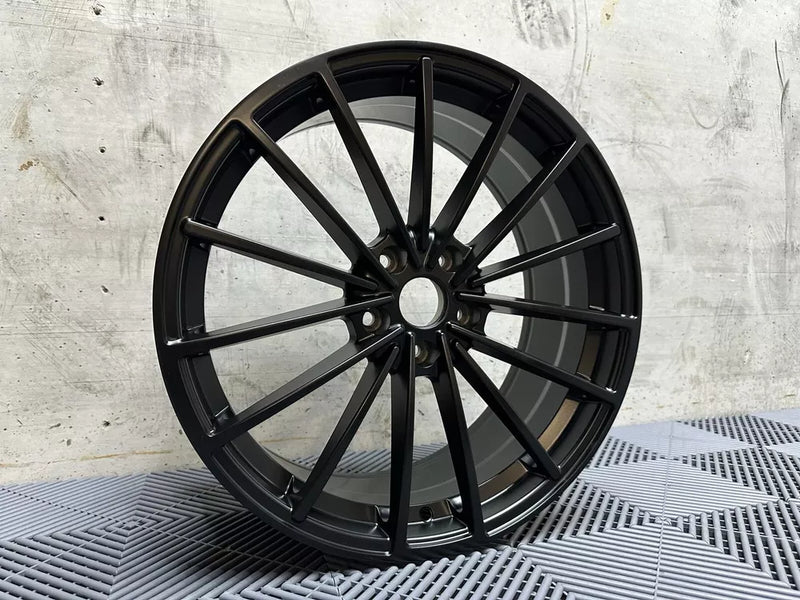 19" VW Scottsdale Style Alloy Wheels Satin Black | OMI Wheels