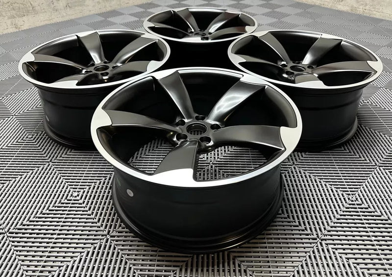 19" TTRS RS3 Style Alloy Wheels Satin Black Polished | OMI Wheels