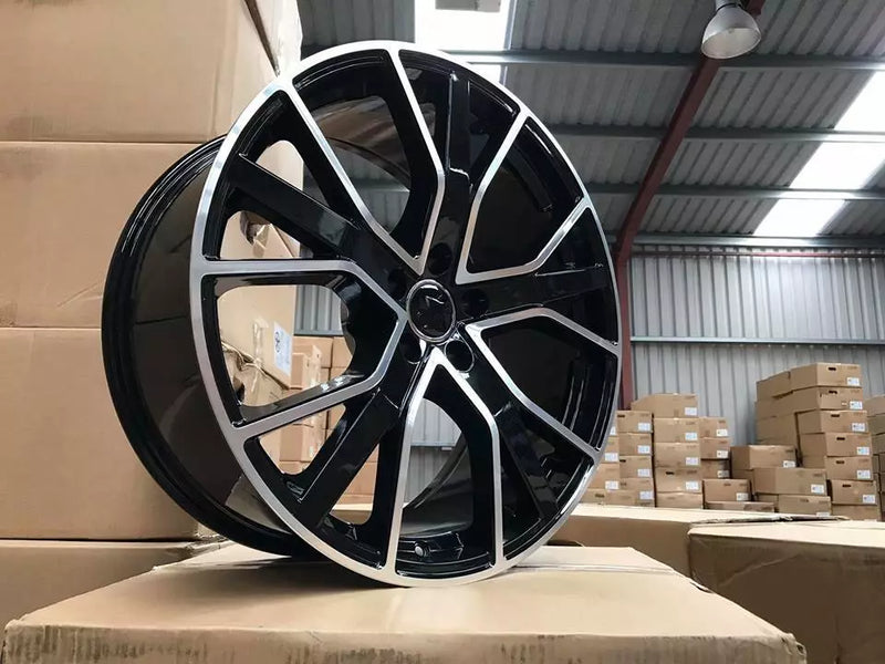 20" RS6 Performance Style Alloy Wheels Black Machined | OMI Wheels