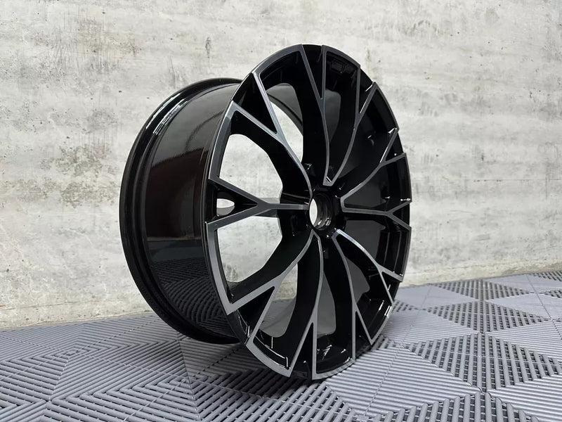 19" VW Golf R Warmenau Style Alloy Wheels Gloss Black Machined | OMI Wheels