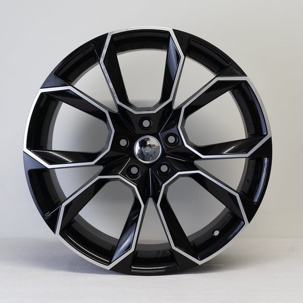 19x8.5" VRS Style Alloy Wheels Black Machined