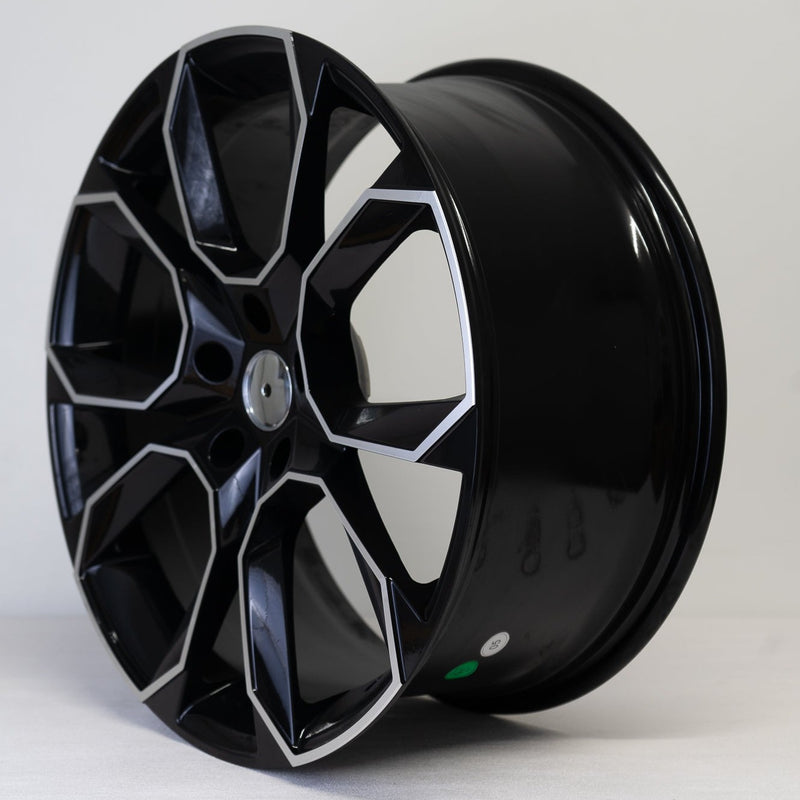 19x8.5" VRS Style Alloy Wheels Black Machined